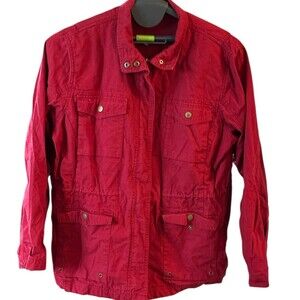 Duluth Trading Co. Jacket Womens XL Red Utility Field Full Zip Snap